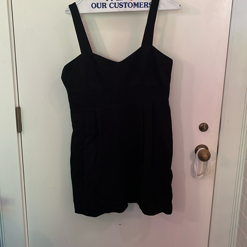 Tibi black stretchy mini dress